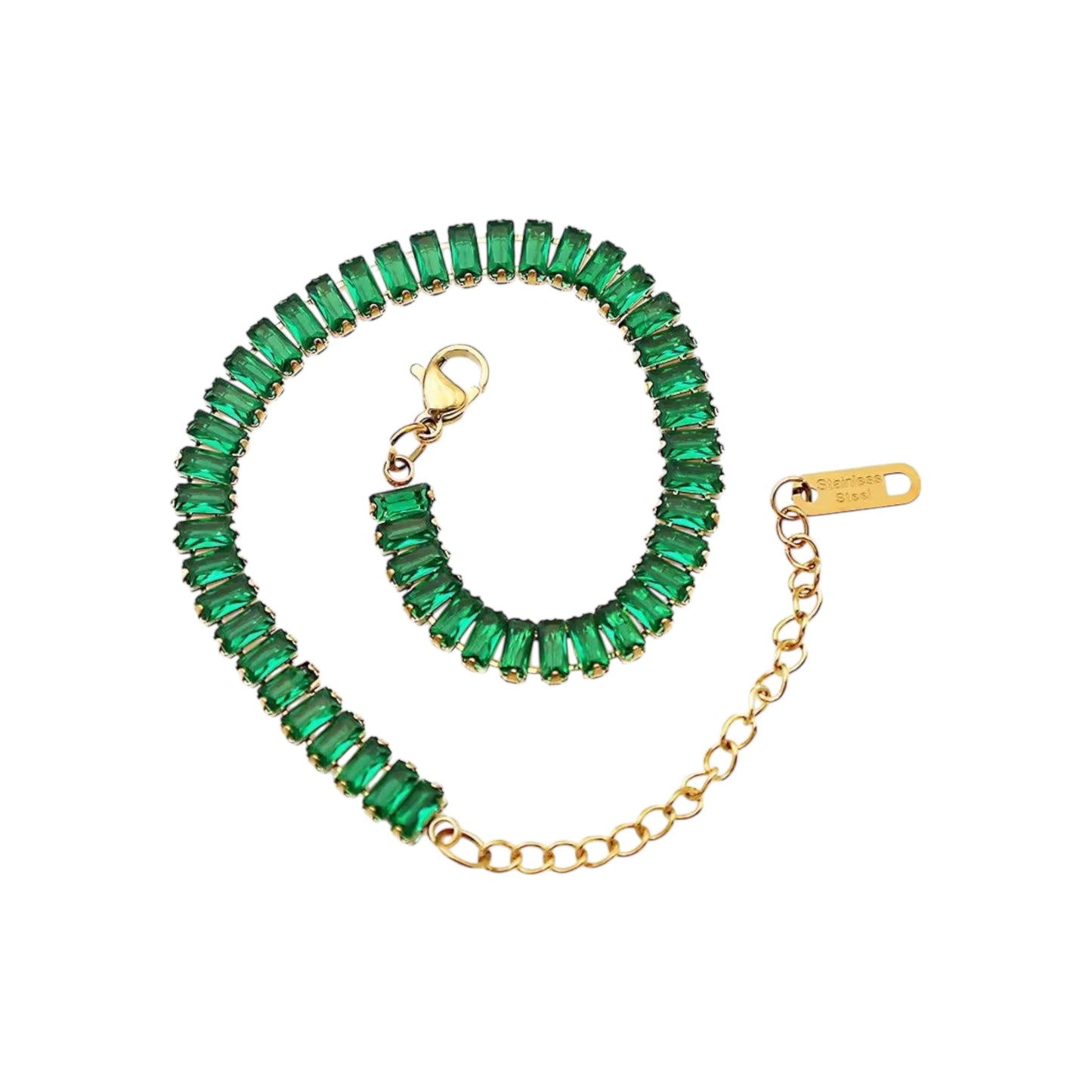 Emerald Baguette Tennis Bracelet