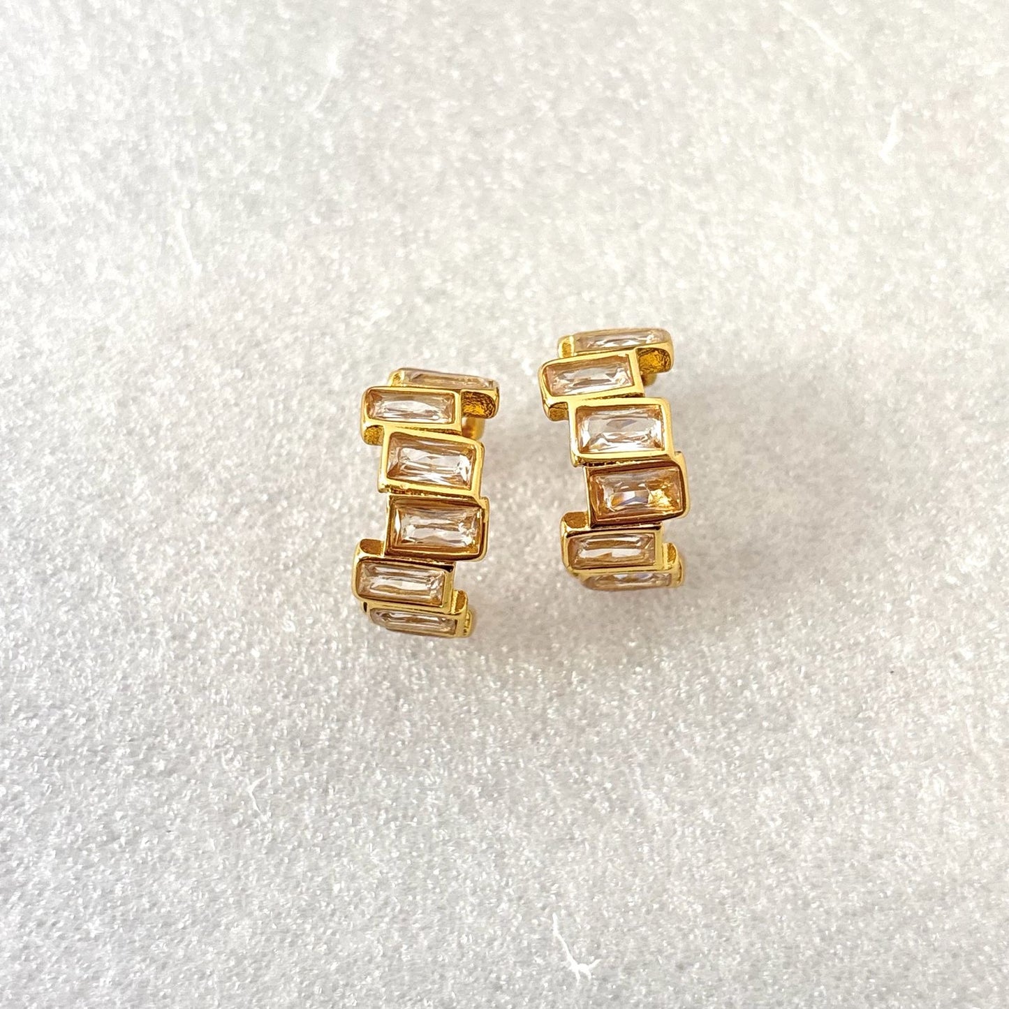 Anatasia Baguette Hoops