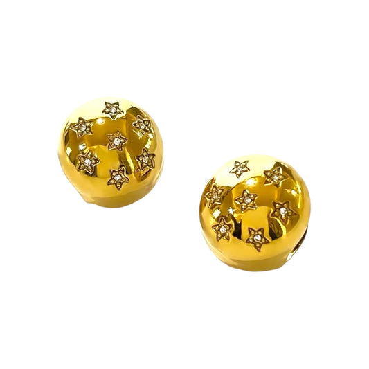 Starlight Sphere Stud Earrings -18K