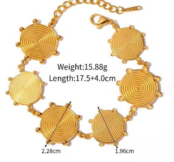 Sunburst Coin Bracelet
