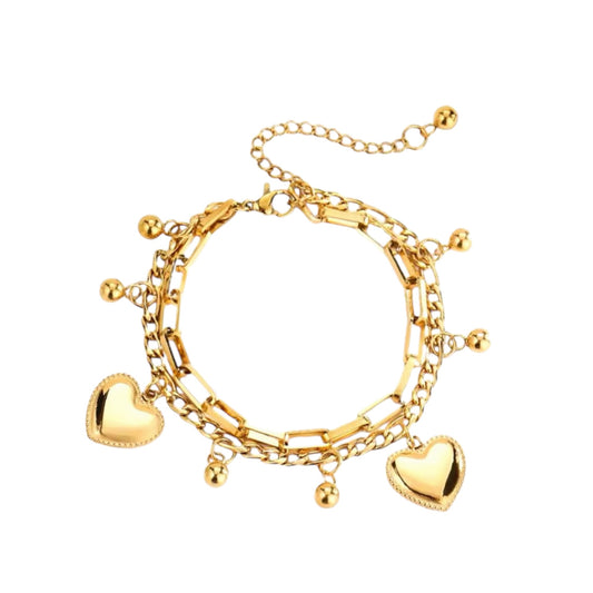 Paris Love Charm Bracelet -18K