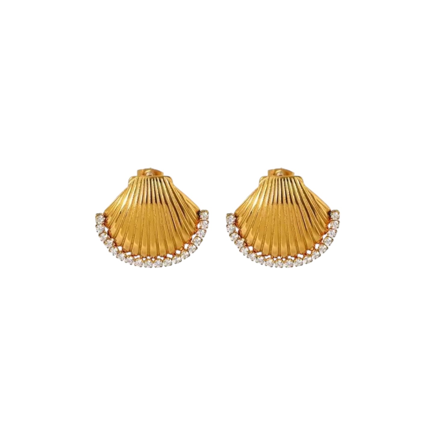 Diamond Shell Studs