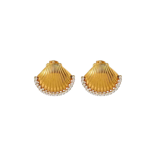 Diamond Shell Studs