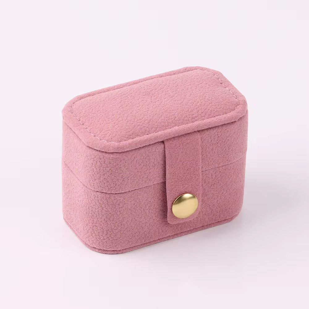Pink Suede Ring Box