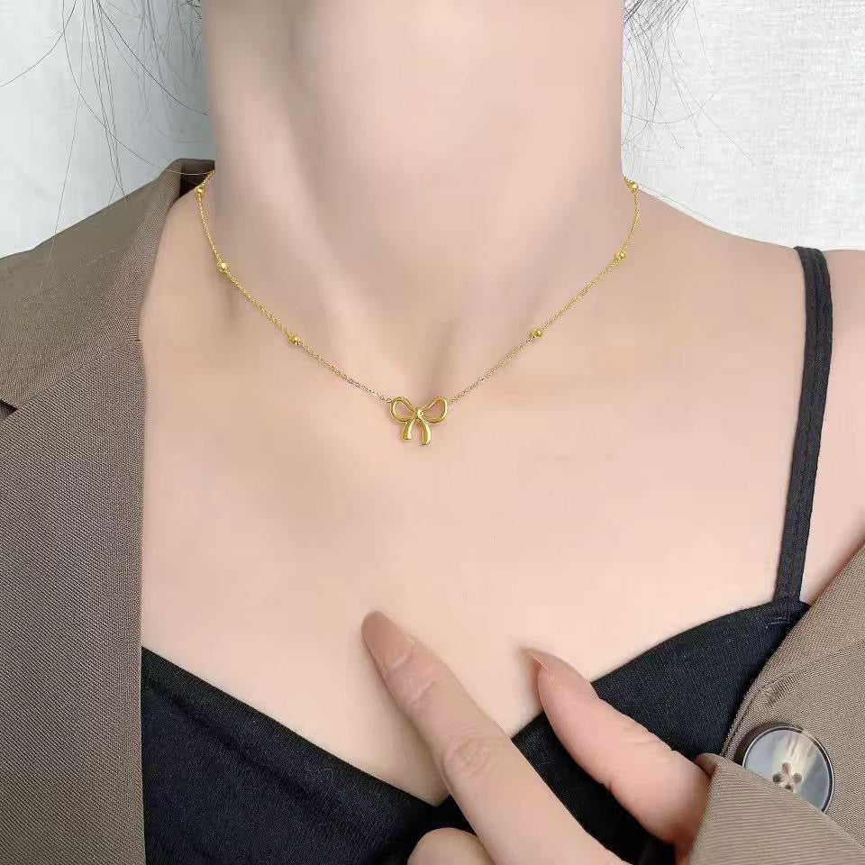 Little Sweetheart Bow Necklace