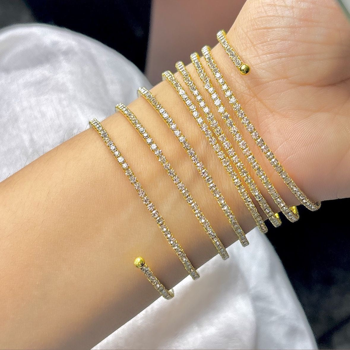 Glitz Spiral Layered Bracelet