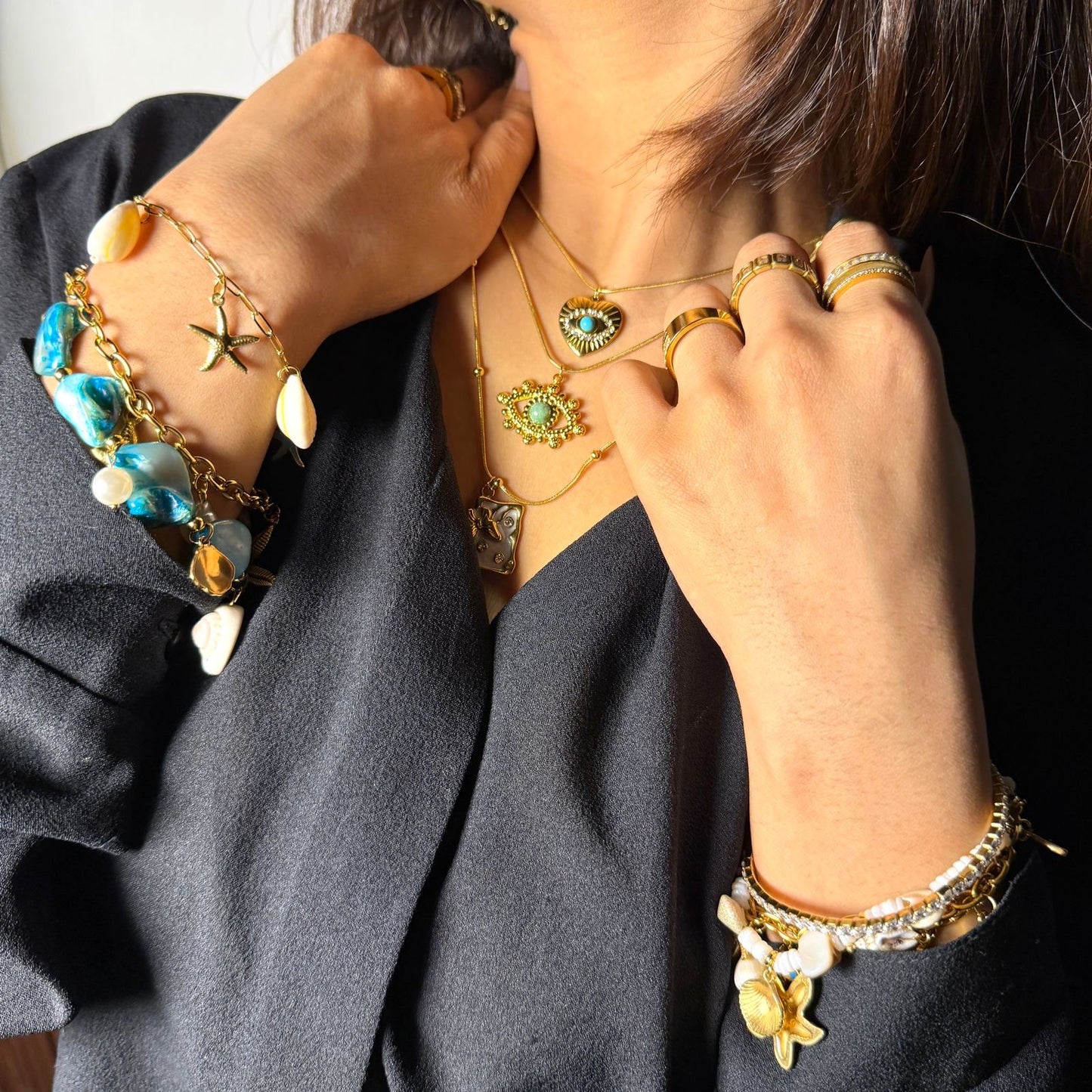 Boho Heart Turquoise Necklace