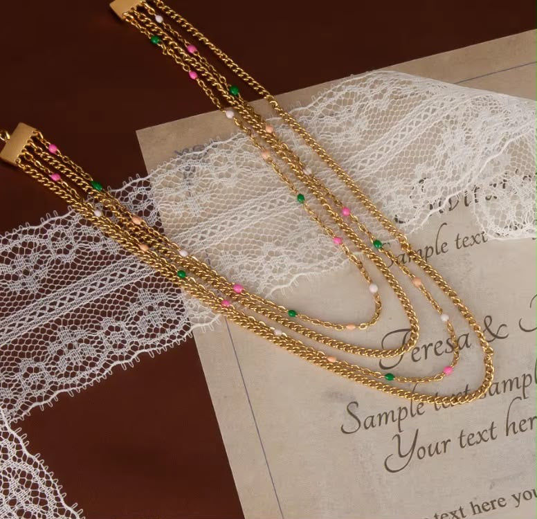 Candy Sorbet -Four Layered Necklace