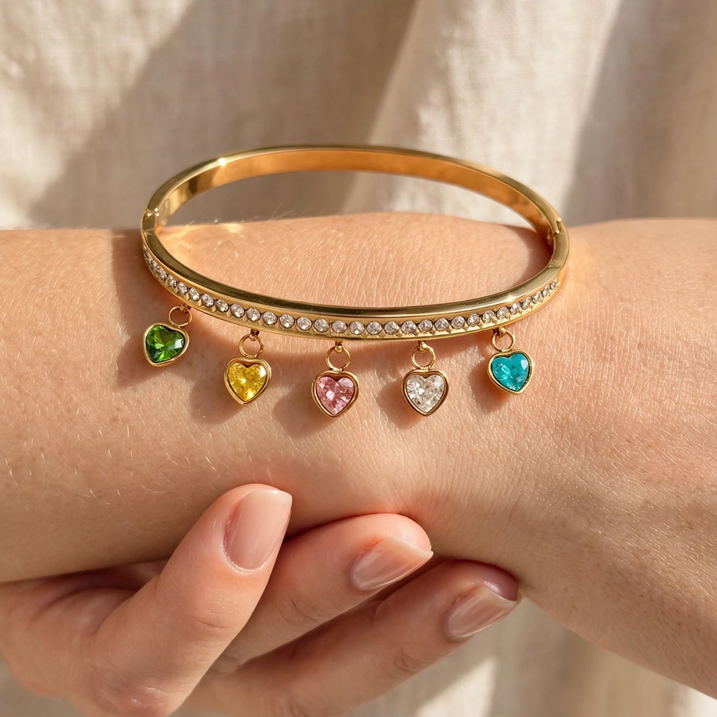 Candy Crush Heart Charm Bracelet