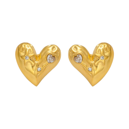 Amour Zircon Encrusted Earrings