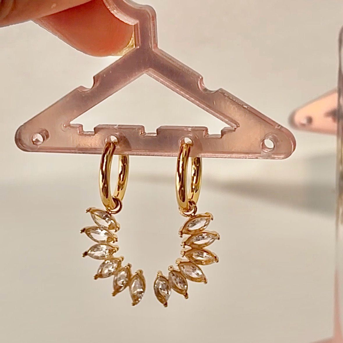 Dazzling Charm Hoops