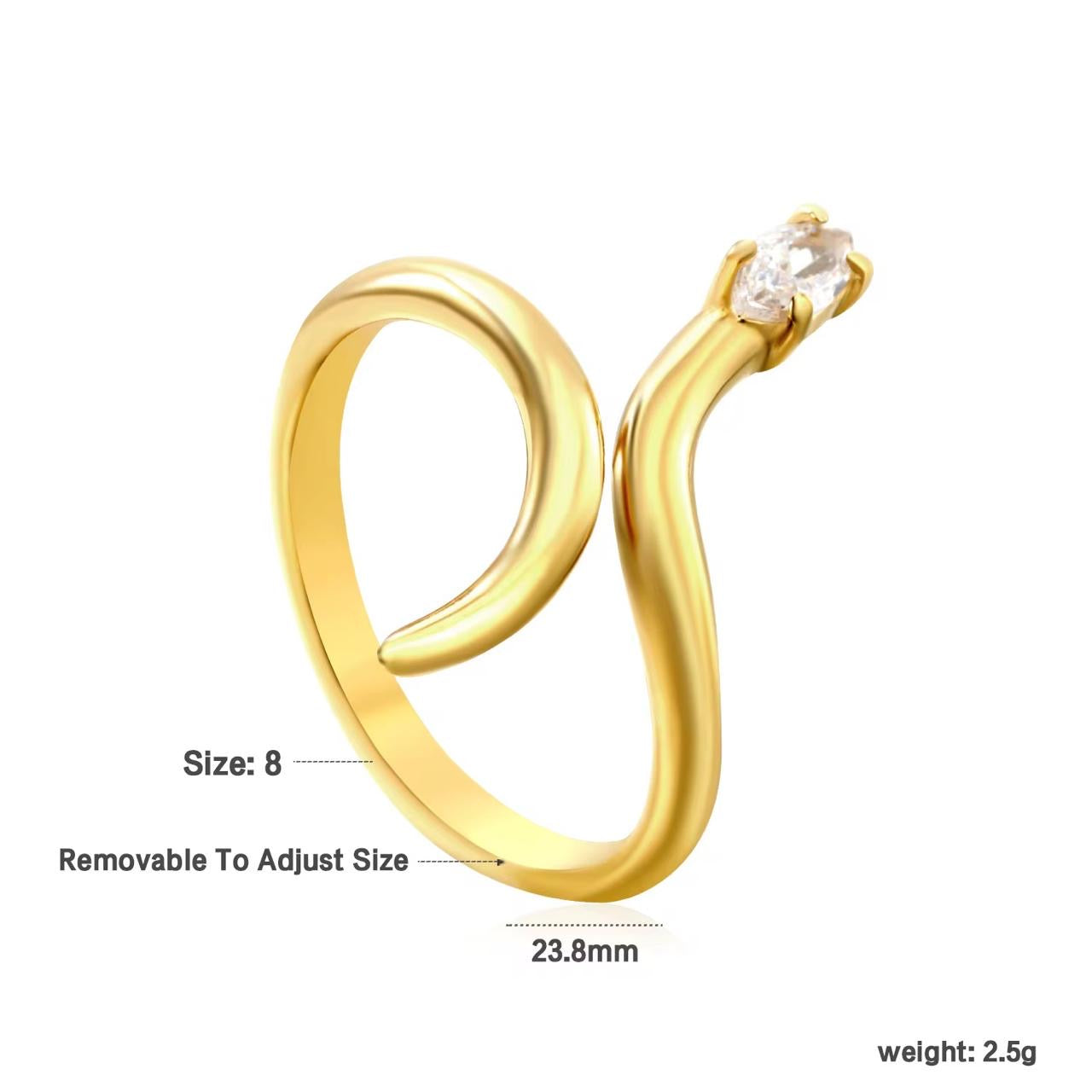 Serpenti Diamond Ring -Adjustable
