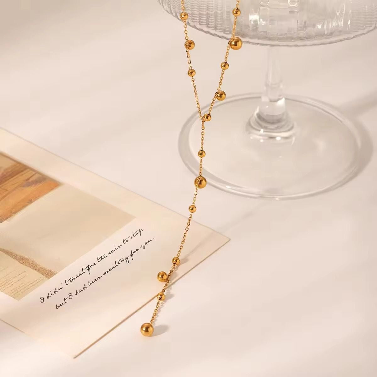 Bubbles Lariat Necklace