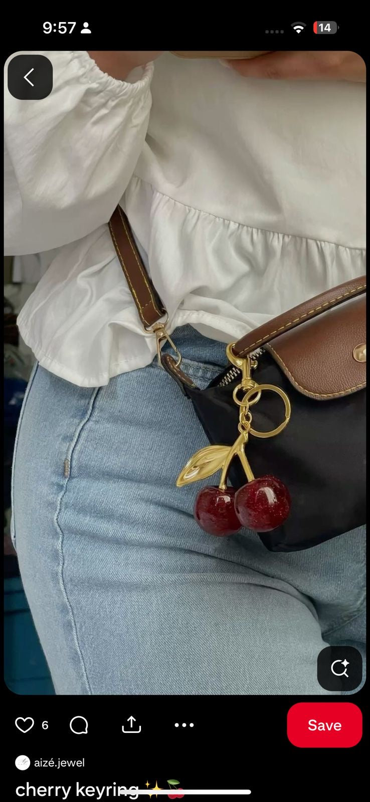 Cherry Charm Keychain / Bag Charm