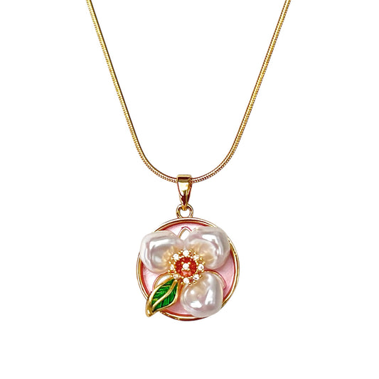 Garden Of Dreams Necklace -Hand Painted
