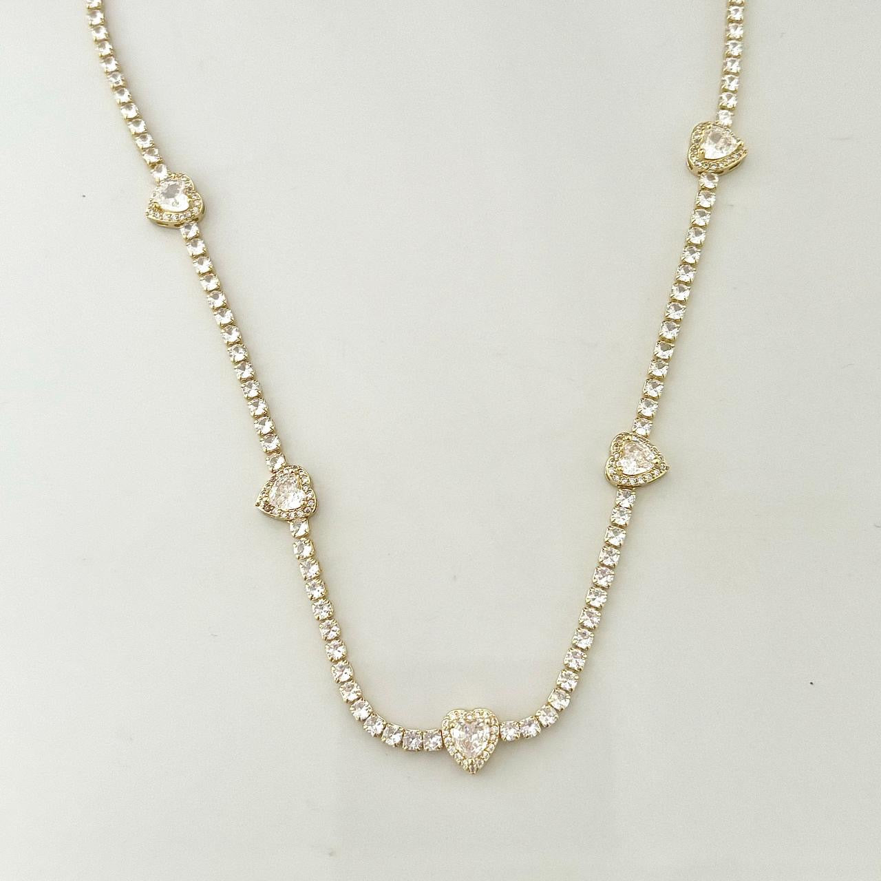 Princess LUX Heart Tennis Necklace