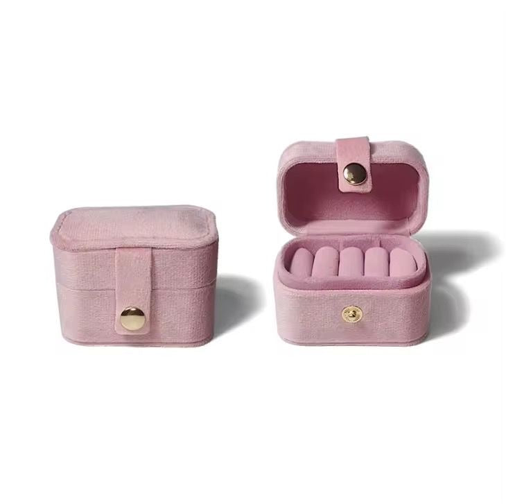 Pink Suede Ring Box