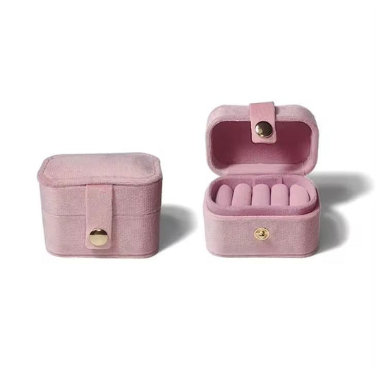 Pink Suede Ring Box