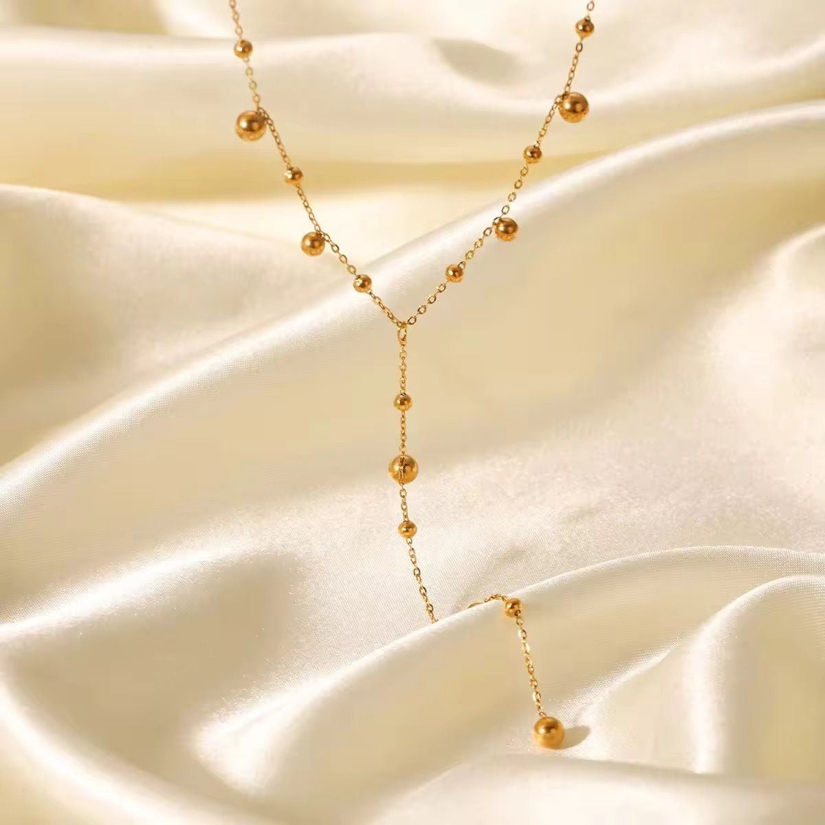 Bubbles Lariat Necklace
