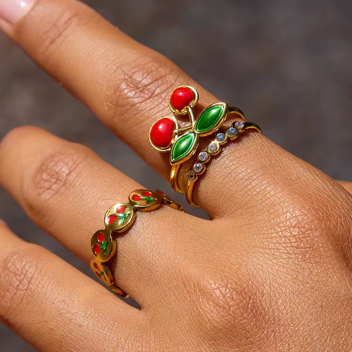 So Cherry Band Ring