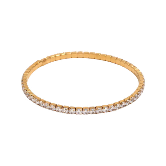 Luxe Slim Tennis Bracelet-18K | Adjustable