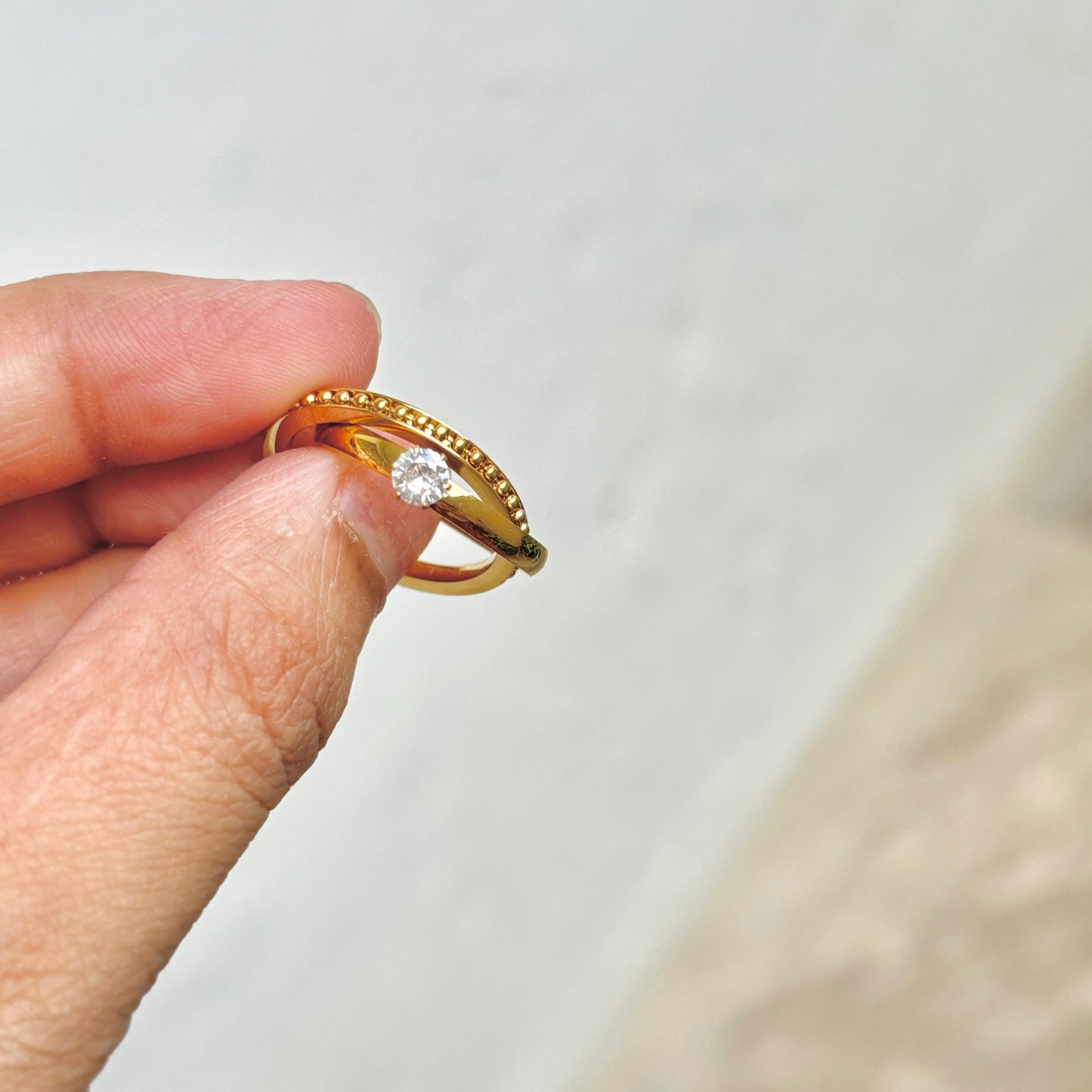 Interwind Solitaire Ring