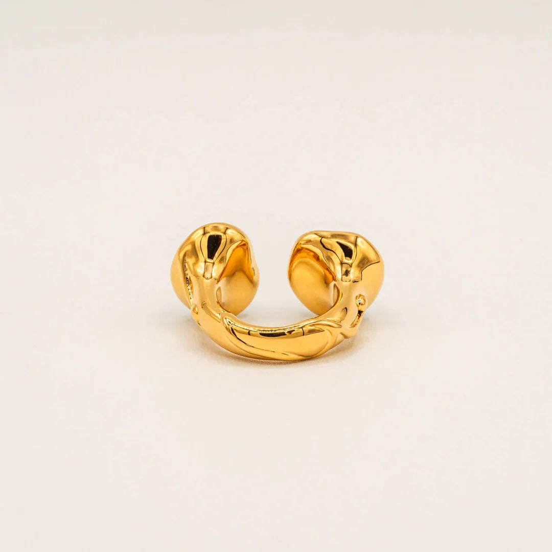 PURE- Dual Stone Ring -18K