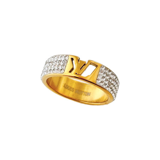 Volt Diamanté Band Ring