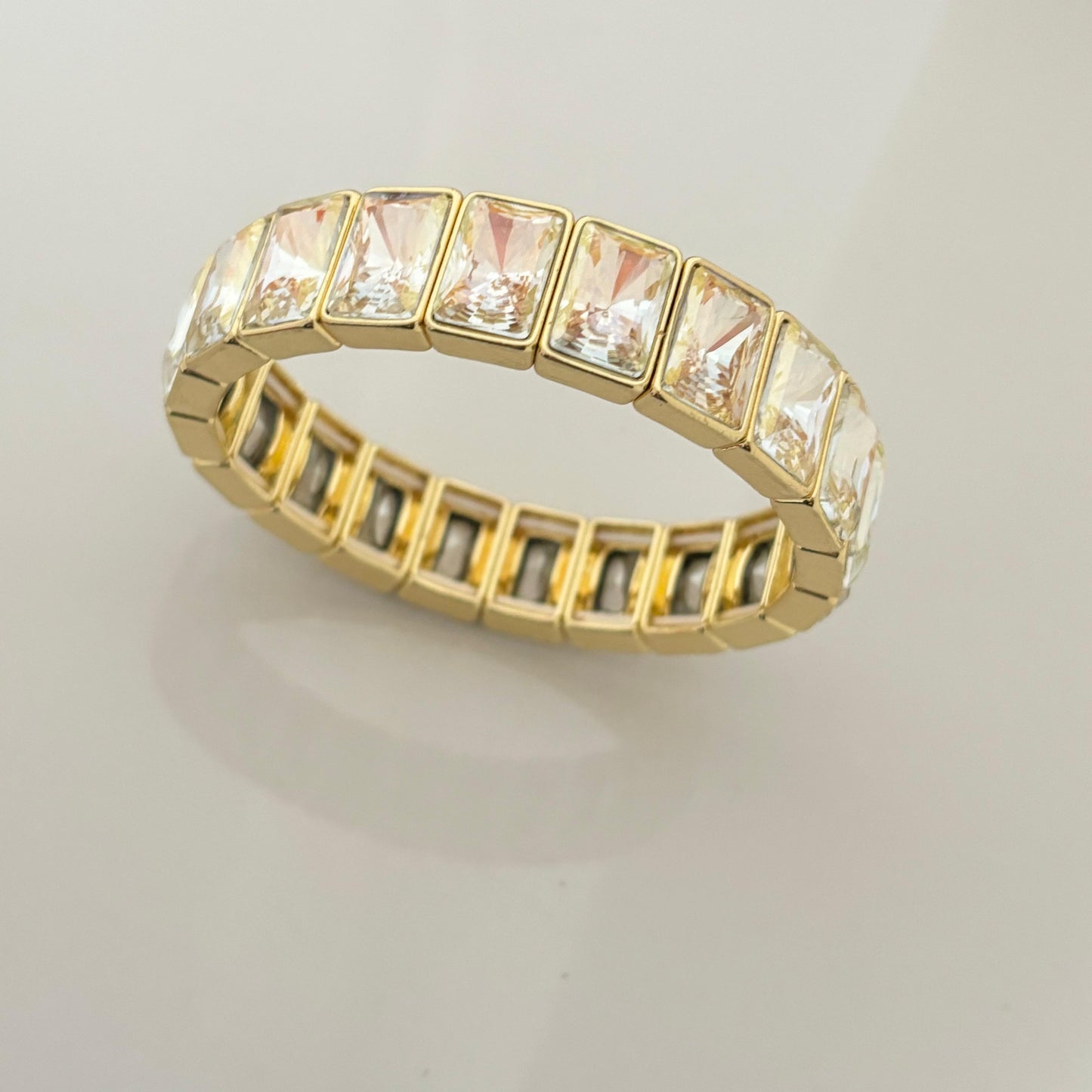 Luxurious Baguette Cluster Bracelet -Adjustable