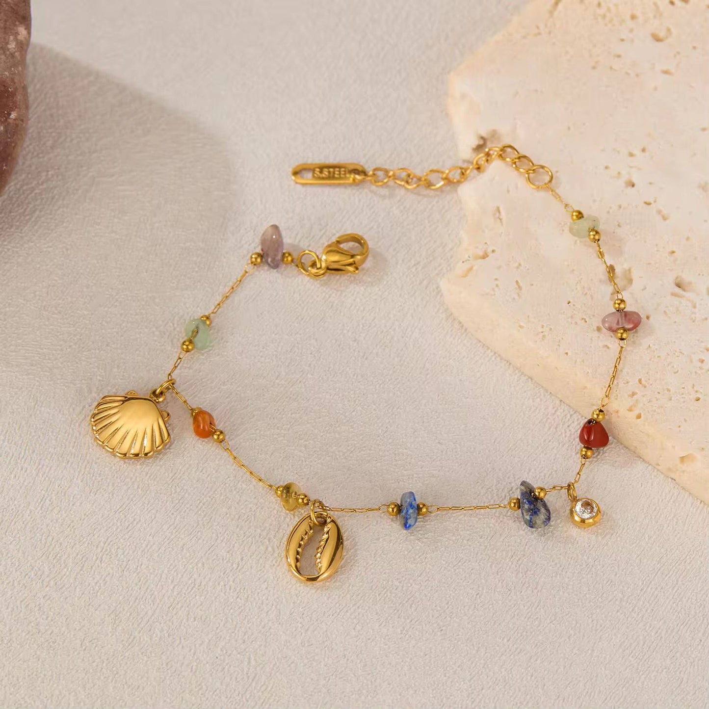 Gem Rock Charm Bracelet