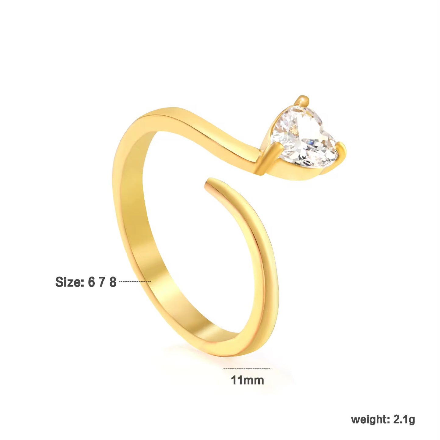 Amelia Heart Ring