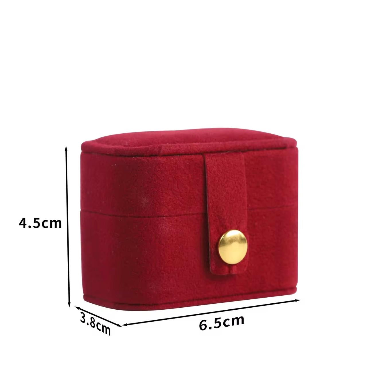 Maroon Suede Ring Box