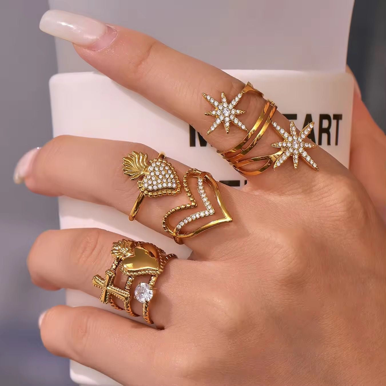 Sunset Heart Ring