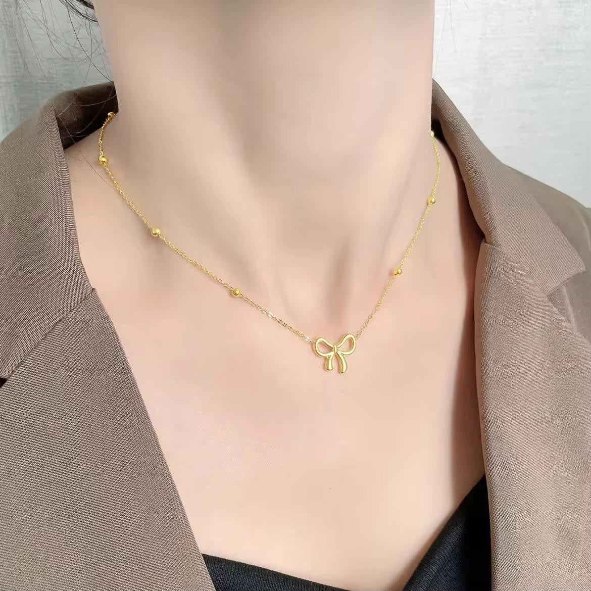 Little Sweetheart Bow Necklace