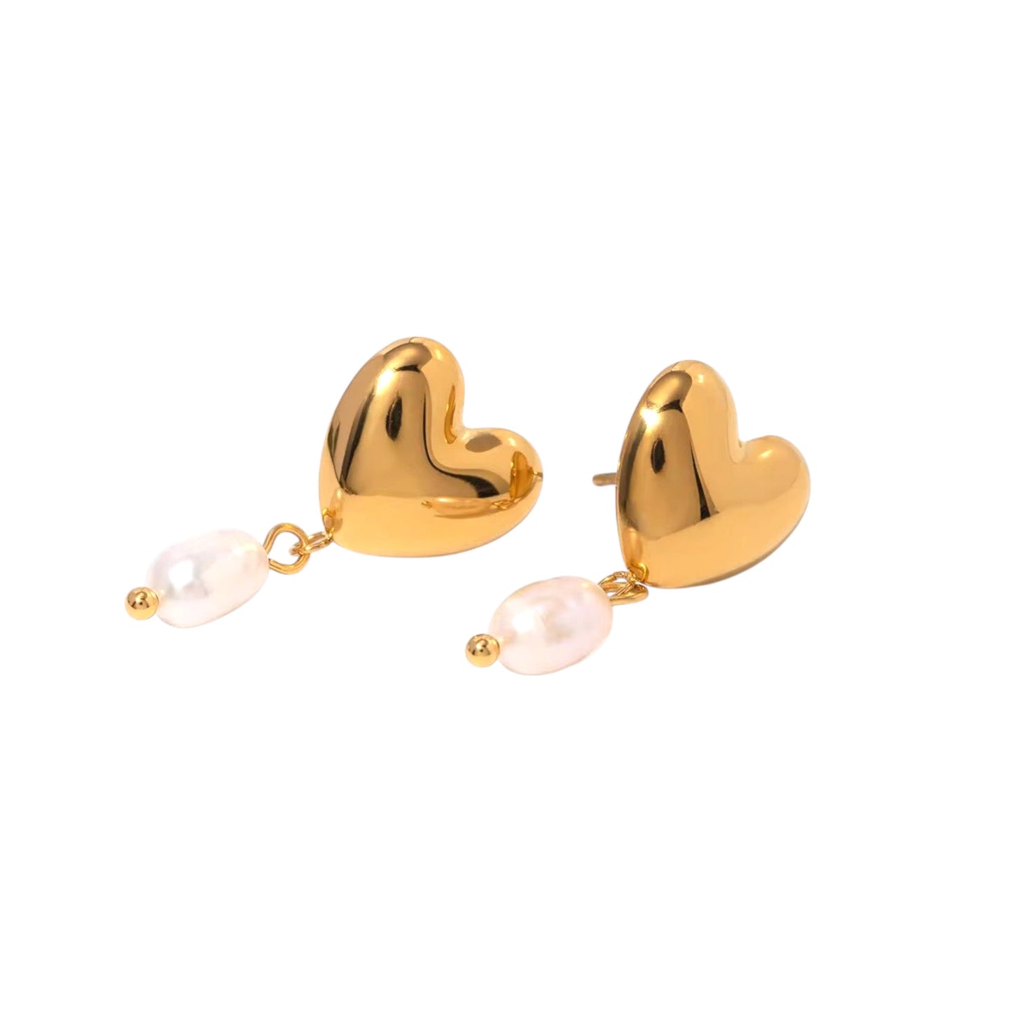 Love In Pearls & Gold Studs