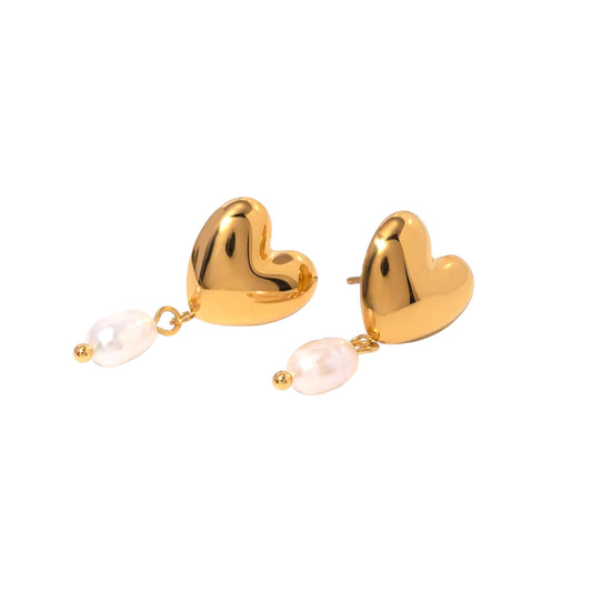 Love In Pearls & Gold Studs