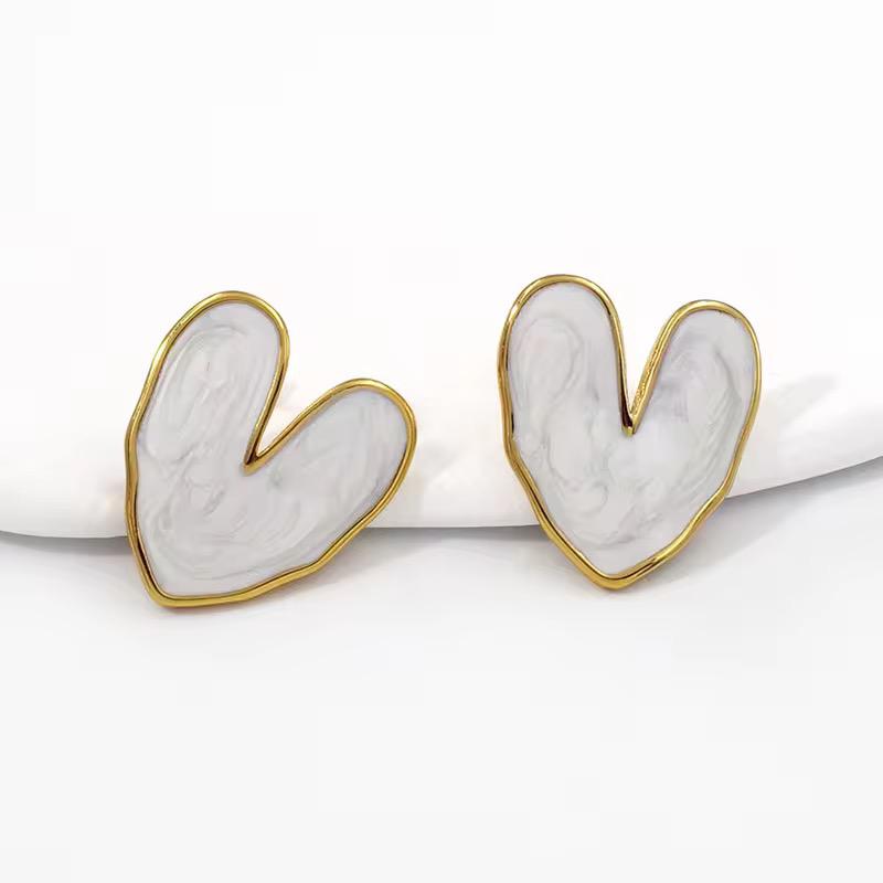 Love In Bloom Studs -Pearl White