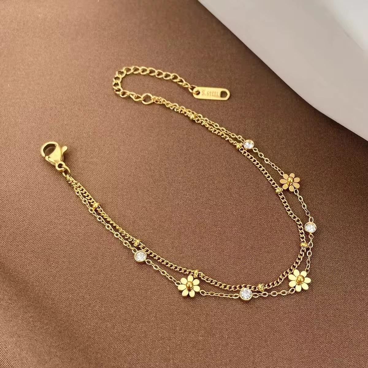 Daisy Layered Bracelet