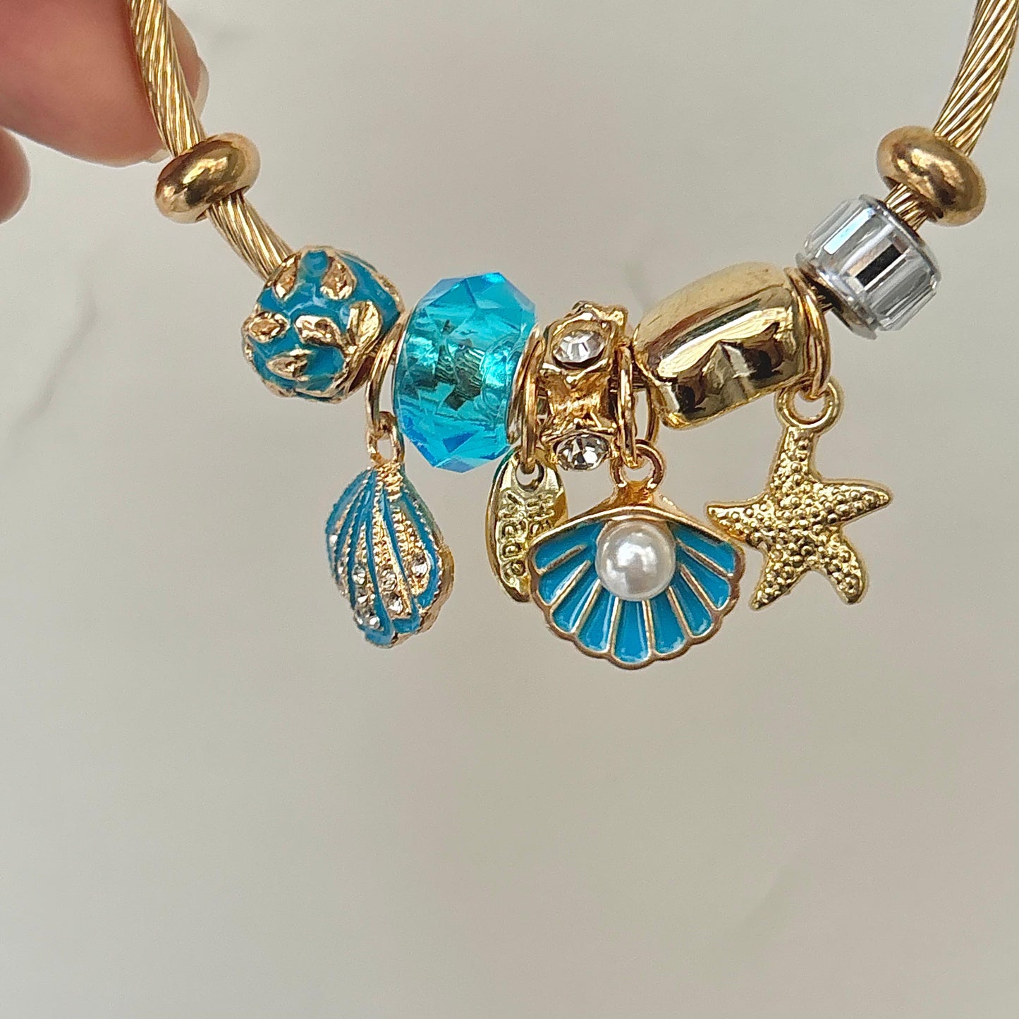 Beach Breeze Charm Bracelet -Blue