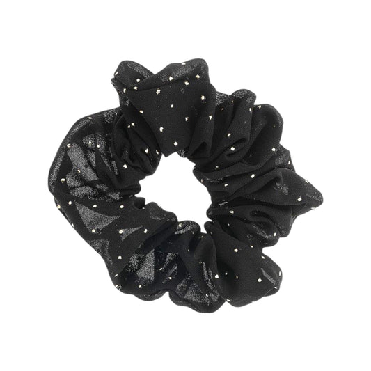 Black Mesh Gem Scrunchie