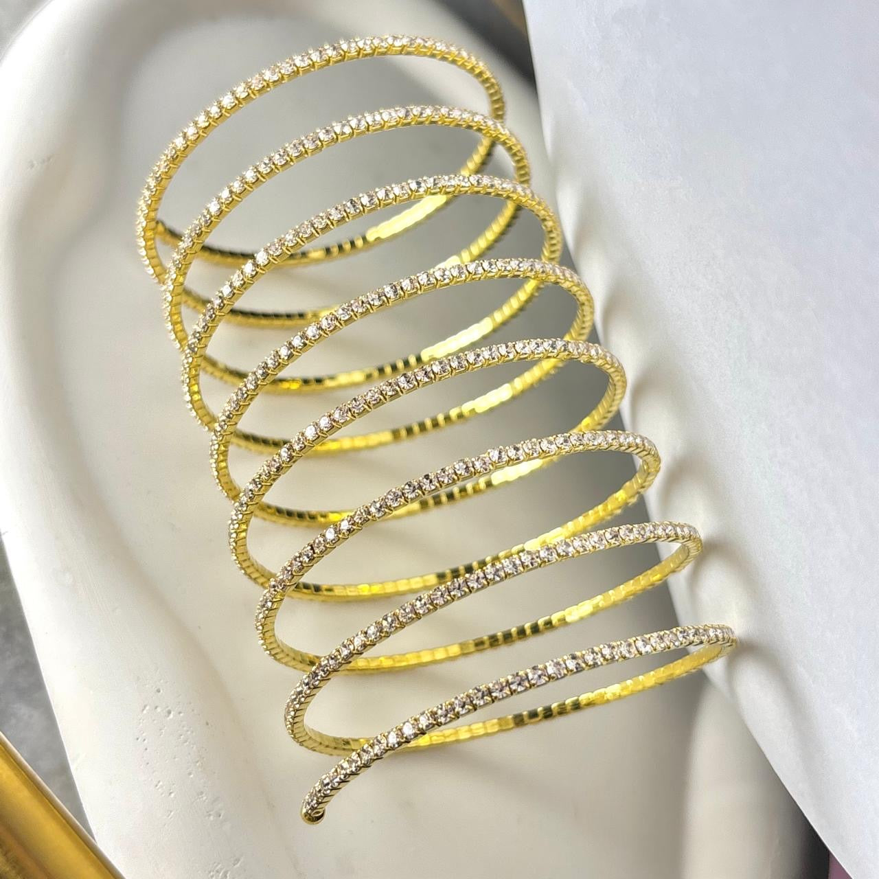 Glitz Spiral Layered Bracelet