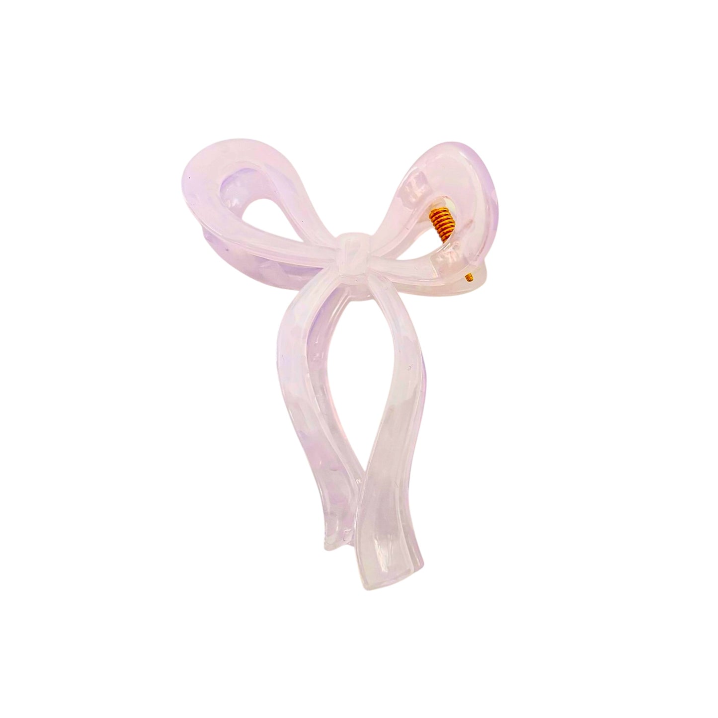 Marble Pastel Bow Claw Clip -Lilac