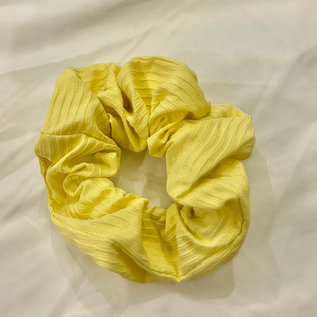 Sunshine Crinkle Textured Scrunchie