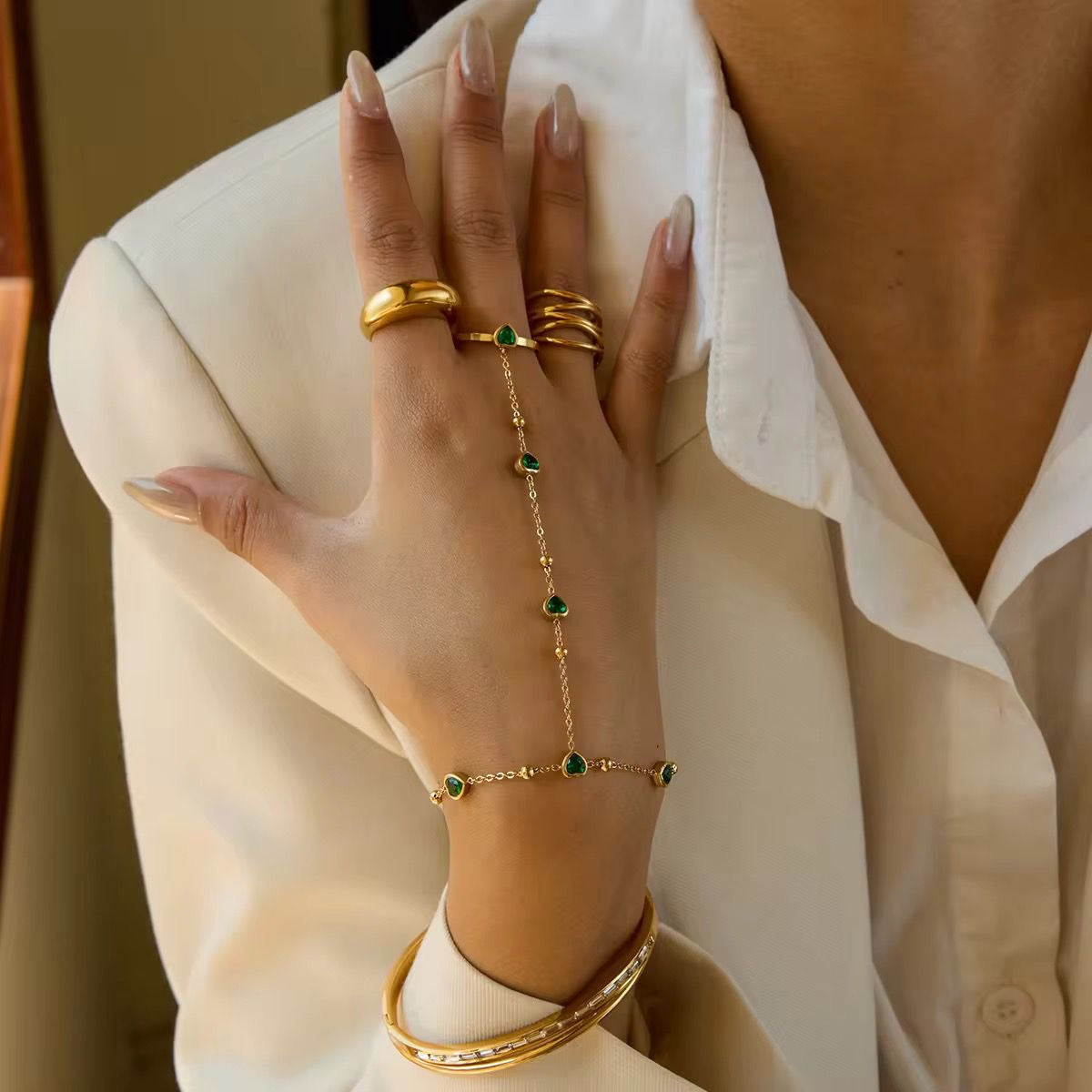 Hearts Hand Chain