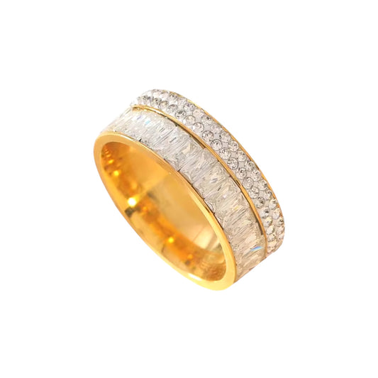 Luxury Dual Eternity Band Ring -18K