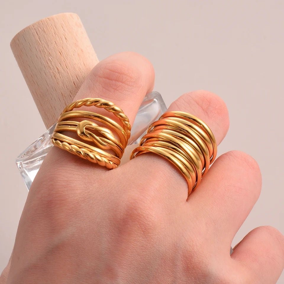 Honey Drizzle Ring -18K