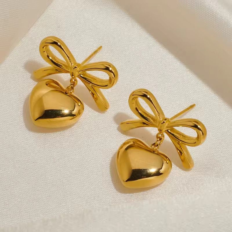 Ballerina Bow Earrings -18K