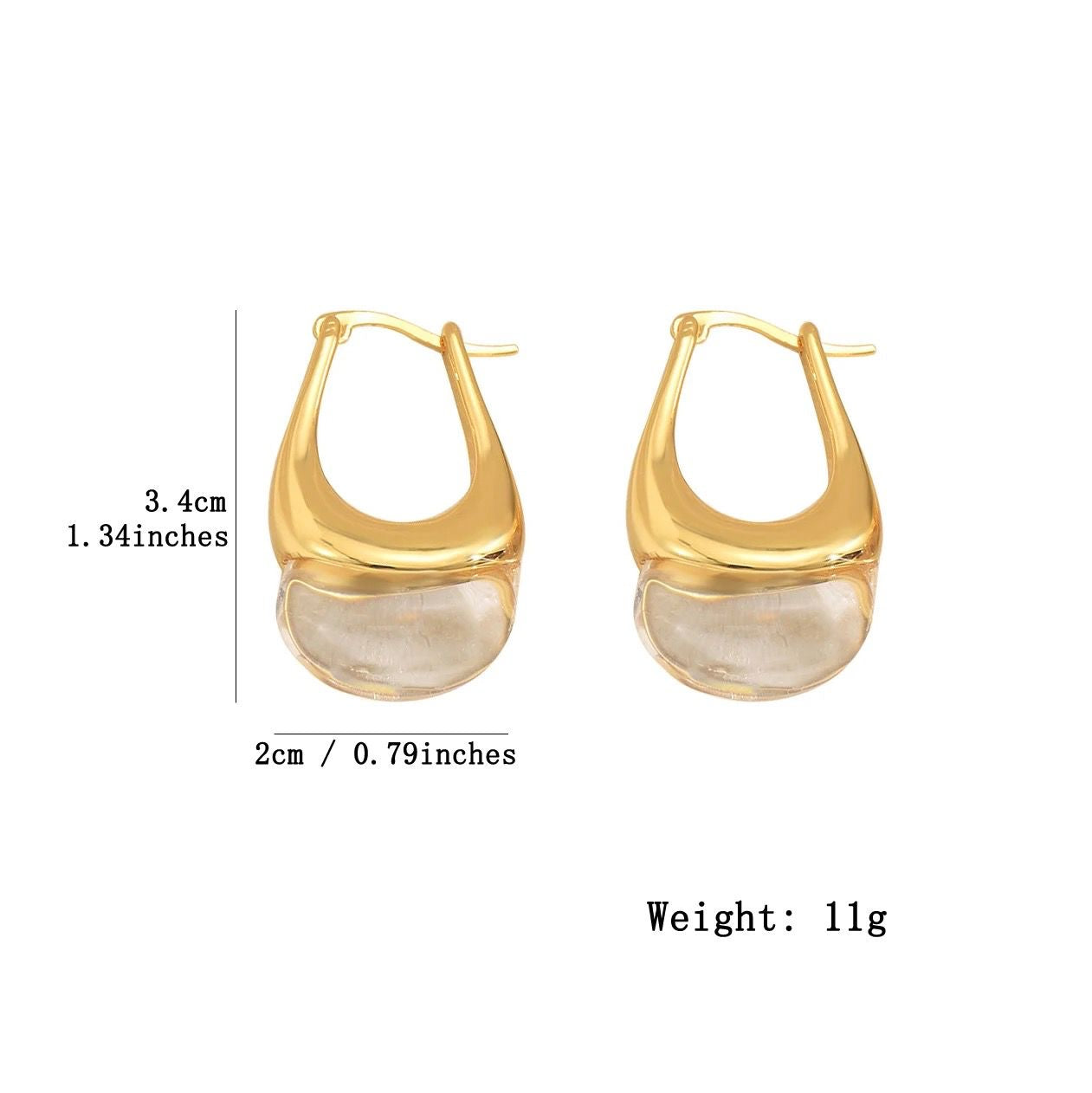 Gemma Drop Earrings -18K