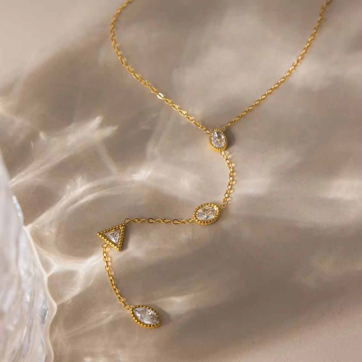 Amalfi Diamond Lariat Necklace