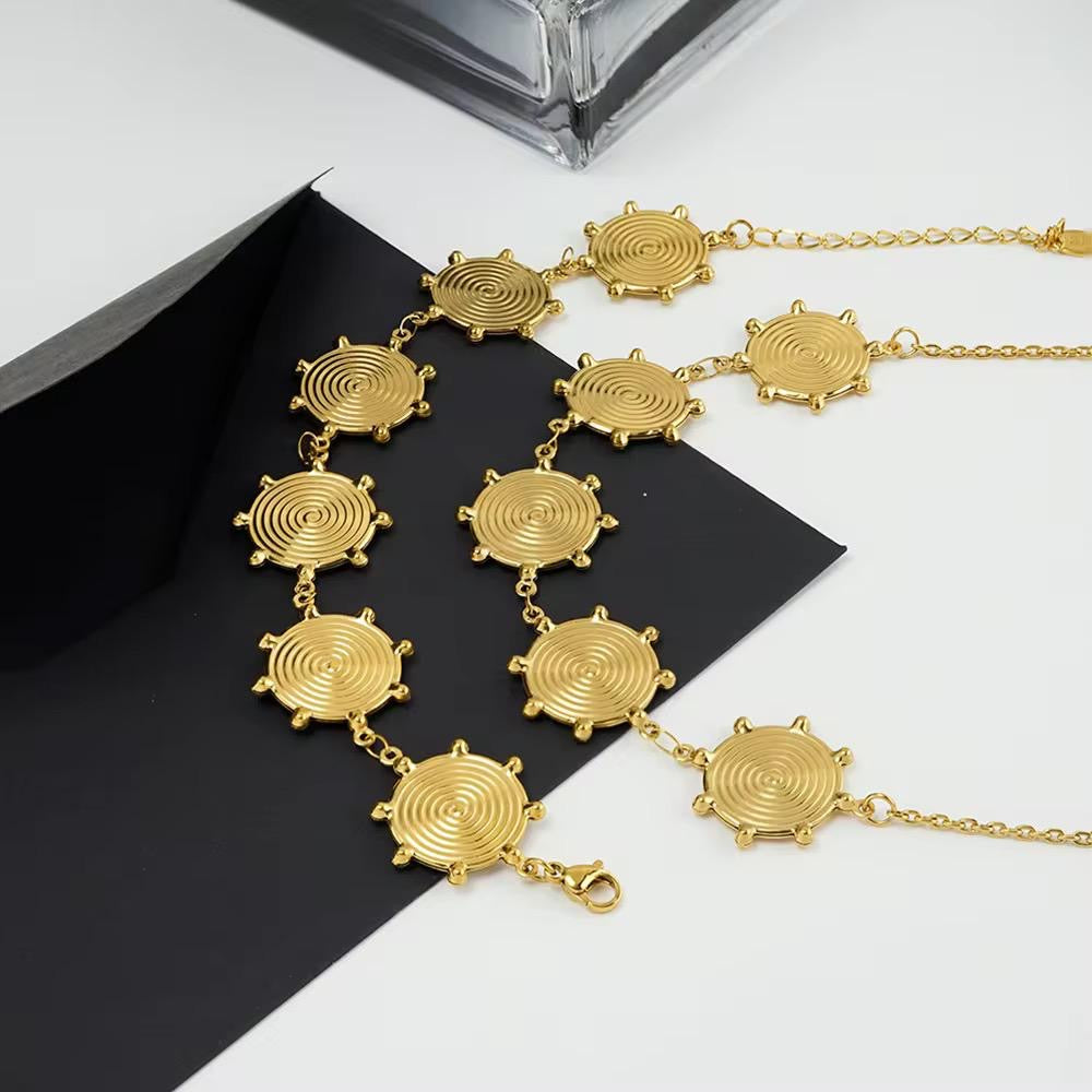 Sunburst Coin Bracelet